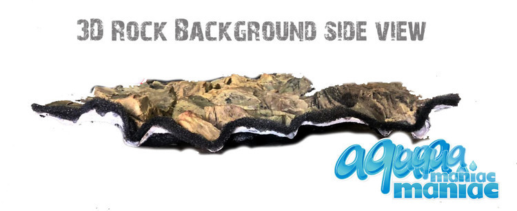3D Rock Background 178x58cm in 3 section to fit 6 foot by 2 foot tanks