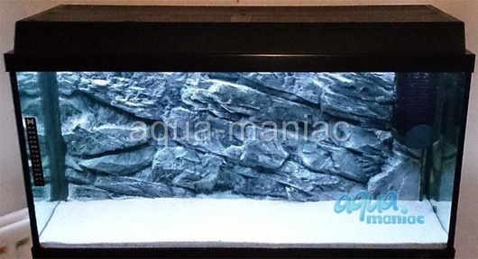 3D grey rock background 117x45cm