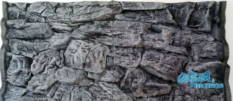 3D grey rock background to fit 4 foot by 2 foot tanks 117x56cm in 2 sections