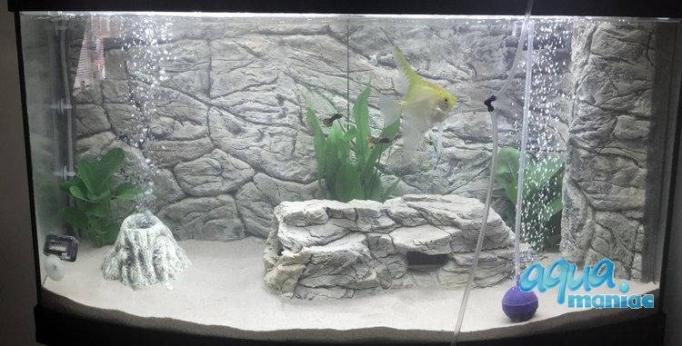 Fluval Roma 240 Grey 3D Thin Rock Background 117x45cm 2 sections