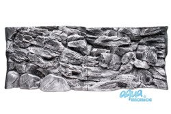 3D grey rock background 196x54cm in 2 sections
